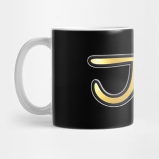 Shiny black and Gold JESUS word ver1 Mug